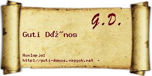Guti Dános névjegykártya